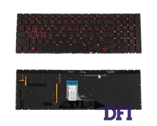 Клавиатура для ноутбука HP (Omen 15-DC) rus, black, без фрейма, подсветка клавиш (RGB)