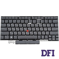 Клавіатура для ноутбука LENOVO (ThinkPad: X1 Yoga 7th Gen) rus, storm grey, підсвічування клавіш, без фрейму