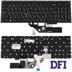 Клавіатура для ноутбука LENOVO (ThinkPad: E16 Gen 1) rus, black, без фрейму