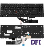 Клавиатура для ноутбука LENOVO (ThinkPad: E16 Gen 1) rus, black, без фрейма, подсветка клавиш