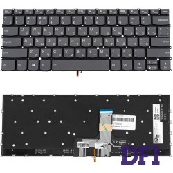 Клавиатура для ноутбука LENOVO (Yoga 7 14IAL7) rus, black, без фрейма, подсветка клавиш