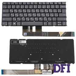 Клавіатура для ноутбука LENOVO (Yoga Pro 7 14ARP8) rus, black, без кадру, підсвічування клавіш