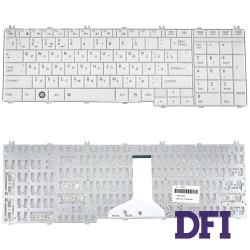 Клавіатура для ноутбука TOSHIBA (C650, C655, L650, L655, C660, L670, L675) rus, white