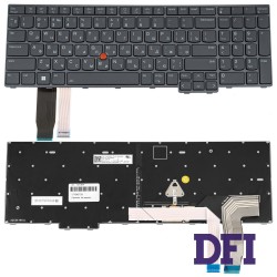 Клавіатура для ноутбука Lenovo (ThinkPad: L15 Gen 4) rus, storm gray, підсвічування клавіш