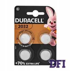 Батарейка Duracell CR2032 DSN уп. 4шт.