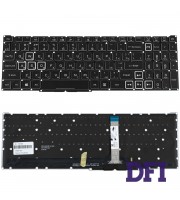 Клавіатура для ноутбука ACER (Nitro: AN517-55) ukr, black, без фрейму, підсвічування клавіш RGB (оригінал)