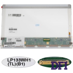 Матриця 13.3 LP133WH1-TLB1 (1366*768, 40pin, LED, NORMAL, глянець, роз'єм праворуч знизу) для ноутбука