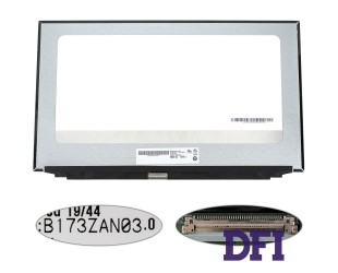 Матриця 17.3 B173ZAN03.0 H/W: 1A (3840*2160, 40pin(eDP, IPS, 400cd/m2, кольоропередача 100%), LED, SLIM(без планок та вушок), матова, роз'єм у центрі знизу) для ноутбука
