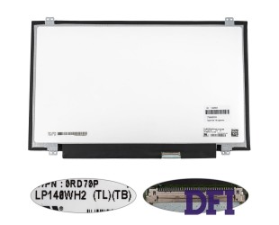 Матрица 14.0 LP140WH2-TLTB (1366*768, 40pin, LED, SLIM (вертикальные ушки), глянец, разъем справа внизу) для ноутбука (renew)