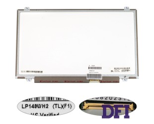 Матрица 14.0 LP140WH2-TLF1 (1366*768, 40pin, LED, SLIM (вертикальные ушки), матовая, разъем справа внизу) для ноутбука (renew)