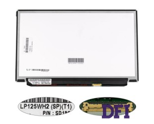 Матрица 12.5 LP125WH2-SPT1 (1366*768, 30pin(eDP, IPS !!!), LED, SLIM(без планок и ушек), матовая, разъем справа внизу) для ноутбука (renew)