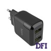 Зарядное устройство HOCO N6 Charger (dual port) QC3.0 18W Black