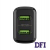 Зарядное устройство HOCO N6 Charger (dual port) QC3.0 18W Black