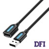 Перехiдник Vention USB 3.0 AM\FM 1.5M black PVC Type (CBHBG)