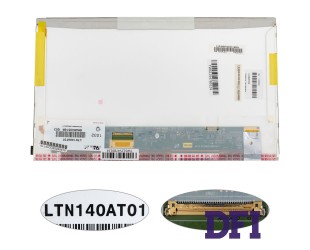 Матриця 14.0 LTN140AT01 (1366*768, 40pin, LED, NORMAL, глянцева, роз'єм ліворуч знизу) для ноутбука (renew)