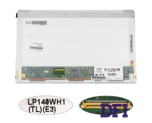 Матрица 14.0 LP140WH1-TLE3 (1366*768, 40pin, LED,NORMAL, глянец, разъем слева внизу) для ноутбука (renew)