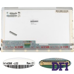 Матрица 14.0 N140B6-L02 (1366*768, 40pin, LED, NORMAL, глянцевая, разъем слева внизу) для ноутбука (renew)