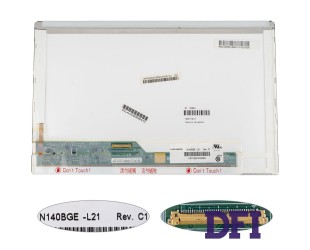 Матриця 14.0 N140BGE-L21 (1366*768, 40pin, LED, NORMAL, глянцева, роз'єм ліворуч знизу) для ноутбука (renew)