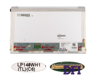 Матриця 14.0 LP140WH1-TLC6 (1366*768, 40pin, LED, NORMAL, глянцева, роз'єм ліворуч знизу) для ноутбука (renew)