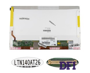 Матрица 14.0 LTN140AT26 (1366*768, 40pin, LED, NORMAL, глянцевая, разъем слева внизу) для ноутбука (renew)