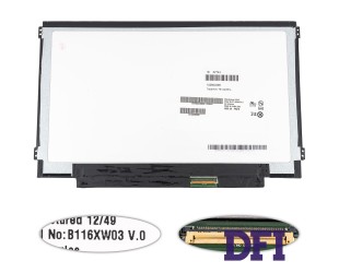 Матрица 11.6 B116XW03 V.0 (1366*768, 40pin, LED, SLIM (горизонтальные ушки), глянцевая, разъем справа внизу) для ноутбука (renew)