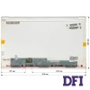 Матрица 15.6 N156B6-L0B (1366*768, 40pin, LED, NORMAL, глянец, разъем слева внизу) для ноутбука (renew)