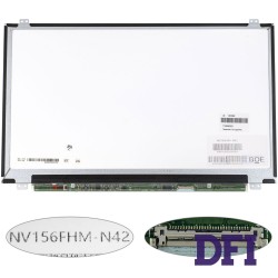 Матрица 15.6 NV156FHM-N42 (1920*1080, 30pin(eDP, 250cd/m2, 85/85/85/85(углы), IPS), LED, SLIM(вертикальные ушки), матовая, разъем справа внизу) для ноутбука (renew)