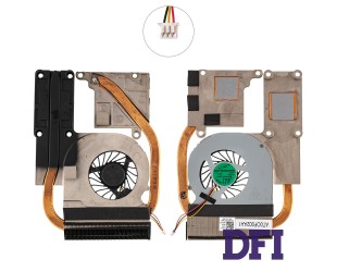Б.У Система охолодження для ноутбука Dell (Inspiron: 7520, 5520) (вентилятор + радиатор)