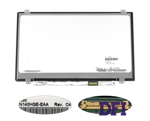 Матрица 14.0 N140HGE-EAA (1920*1080, 30pin(eDP, 220cd/m2 (!!!)), LED, SLIM (вертикальные ушки), матовая, разъем справа внизу) для ноутбука (renew)