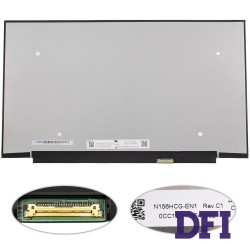 Матрица 15.6 N156HCG-EN1 (1920*1080, 30pin(eDP, 300cd/m2 (!!!), IPS, цветопередача: 16.7M, 72% NTSC), LED, SLIM(без планок и ушек), матовая, разъем справа внизу, ширина 350мм (narrow border)) для ноутбука