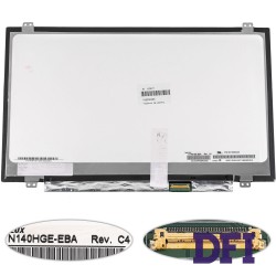Матриця 14.0 N140HGE-EBA (1920*1080, 30pin(eDP, 220cd/m2 (!!!)), LED, SLIM(вертикальні вушки), глянець, роз'єм праворуч знизу) для ноутбука (renew)