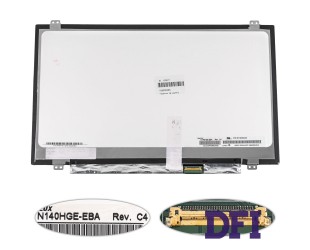 Матриця 14.0 N140HGE-EBA (1920*1080, 30pin(eDP, 220cd/m2 (!!!)), LED, SLIM(вертикальні вушки), глянець, роз'єм праворуч знизу) для ноутбука (renew)