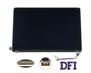 Крышка + матрица в сборе для ноутбука Apple A1398 2013-2014 (12 pin), Silver 100% ОРИГИНАЛ (AASP)