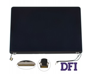 Крышка + матрица в сборе для ноутбука Apple A1398 2015 (12 pin), Silver, 100% ОРИГИНАЛ (AASP)