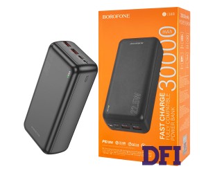 Универсальная мобильная батарея BOROFONE BJ38B, 22.5W+PD20W, 30000mAh, Black (6941991105609)