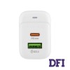 Зарядное устройство BOROFONE BAS44A, 1USB-C,1USB, PD/QC, 20W, white (6941991113840)