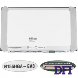 Матрица 15.6 N156HGA-EA3 Rev C3 (1920*1080, 30pin(eDP), LED, SLIM(вертикальні вушки), матова, роз'єм справа внизу, ширина 350мм (вузька рамка)) для ноутбука