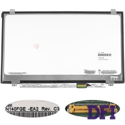 Матрица 14.0 N140FGE-EA2 (1600*900, 30pin(eDP), LED, SLIM (вертикальные ушки), матовая, разъем справа внизу, for ASUS G46, Lenovo S3) для ноутбука (renew)