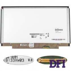 Матрица 13.3 B133XW03 V.0 (1366*768, 40pin, LED, SLIM (горизонтальные планки), матовая, разъем справа внизу) для ноутбука (renew)