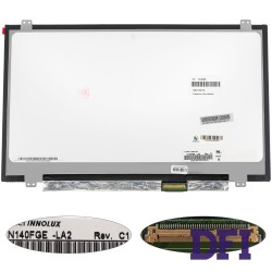 Матрица 14.0 N140FGE-LA2 (1600*900, 40pin, LED, SLIM (вертикальные ушки), глянец, разъем справа внизу) для ноутбука (renew)