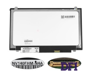 Матрица 14.0 NV140FHM-N4A (1920*1080, 30pin(eDP, 250cd/m2 (!!!),  IPS), LED, SLIM (вертикальные ушки), матовая, разъем справа внизу) для ноутбука (renew)