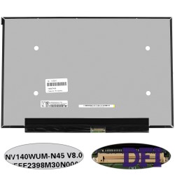 Матрица 14.0 NV140WUM-N45 (1920*1200, 30pin(eDP, IPS), LED, SLIM (без планок и ушек), матовые, разъем по-центру внизу) для ноутбука