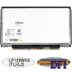 Матриця 13.3 LP133WH2-TLL2 (1366*768, 40pin, LED, SLIM (горизонтальні планки), глянцева, роз'єм праворуч знизу) для ноутбука (renew)