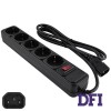 Сетевой фильтр питания for UPS Patron 2 m3*1mm2 (SP-1055U) 5 розеток, for UPS, BLACK (EXT-PN-SP-1055U)
