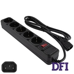 Сетевой фильтр питания for UPS Patron 2 m3*1mm2 (SP-1055U) 5 розеток, for UPS, BLACK (EXT-PN-SP-1055U)