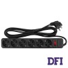 Мережевий фільтр живлення Patron 3.0 m3*1mm2 (SP-1063) 6 розеток BLACK (EXT-PN-SP-1063)