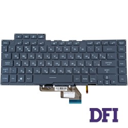 Клавіатура для ноутбука ASUS (GU502 series) rus, dark gray, без фрейма, підсвічування клавіш (RGB)