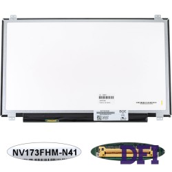 Матрица 17.3 NV173FHM-N41 (1920*1080, 30pin(eDP, IPS, 300cd/m2, цветопередача 72%), LED, SLIM(вертикальные ушки), глянец, разъем слева внизу) для ноутбука