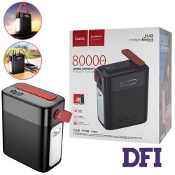 Універсальна мобільна батарея HOCO J143 Title, 22.5W+PD20W, 80000mAh, Black (6942007641142)