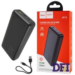 Універсальна мобільна батарея HOCO J87A Tacker, 20000mAh, Black (6931474761033)